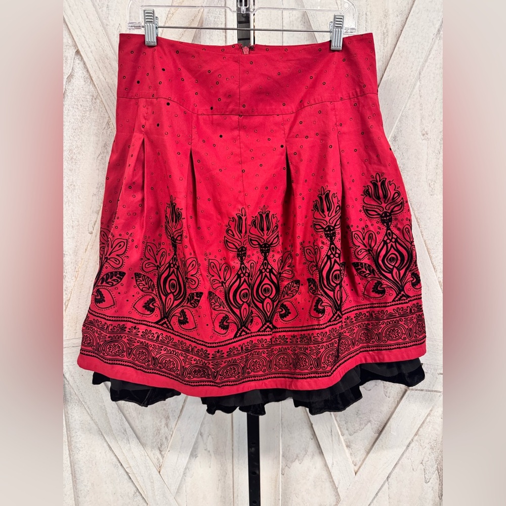 Apt. 9 Red A-Line Midi Skirt for Night Out - Picture 2 of 5
